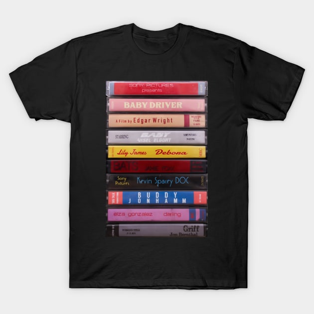 Baby Driver Cassettes T-Shirt by JordanBoltonDesign